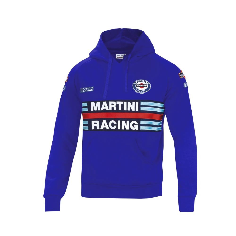 Fuori tutto - Felpa con cappuccio da lavoro Sparco Hoodie Martini Racing 01279 Taglia XL Colore Celeste