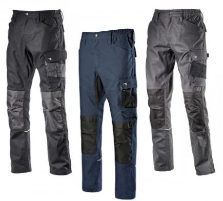 Fuori tutto - Pantaloni da lavoro Diadora tessuto stretch TOP Performance 702.175551 Taglia 2XL Colore Blu Scuro