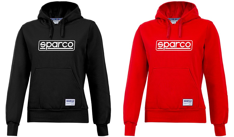 Fuori tutto - Felpa con cappuccio da lavoro Sparco Hoodie Frame Lady 01316 Taglia L Colore Rosso