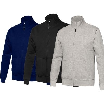Fuori tutto - Felpa da lavoro zip lunga ISSA LINE - 04822 Pelmo taglia 2XL colore Nero