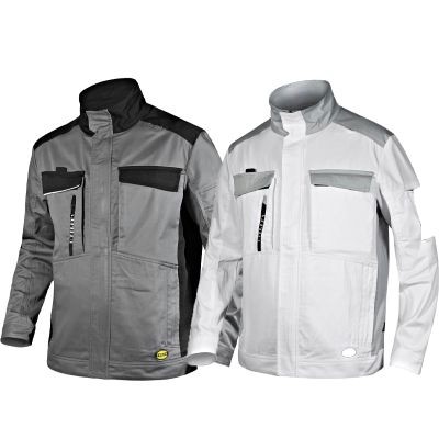 Fuori-Tutto Giacca da lavoro Multipockets Diadora in Twill WW Jacket Easywork Light 702.175344 colore grigio Taglia 4XL