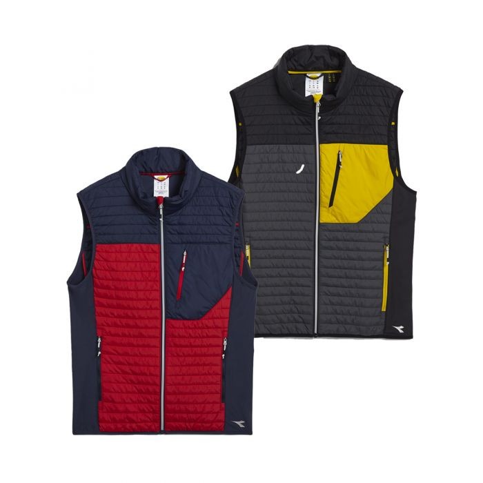 Fuori Tutto - Gilet da Lavoro Diadora Light Vest Color Block 702.179455 nero/giallo taglia L