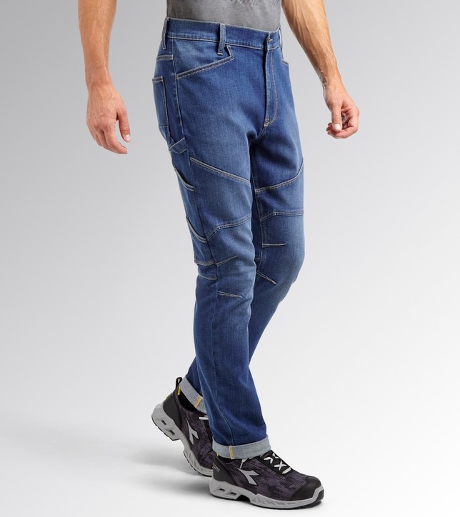 Fuori Tutto - Jeans da Lavoro Stretch Multitasche Diadora Stone Ergo 702.179829 taglia S
