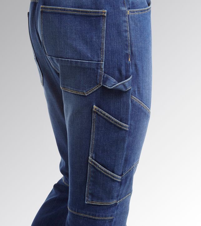 Fuori Tutto - Jeans da Lavoro Stretch Multitasche Diadora Stone Ergo 702.179829 taglia S