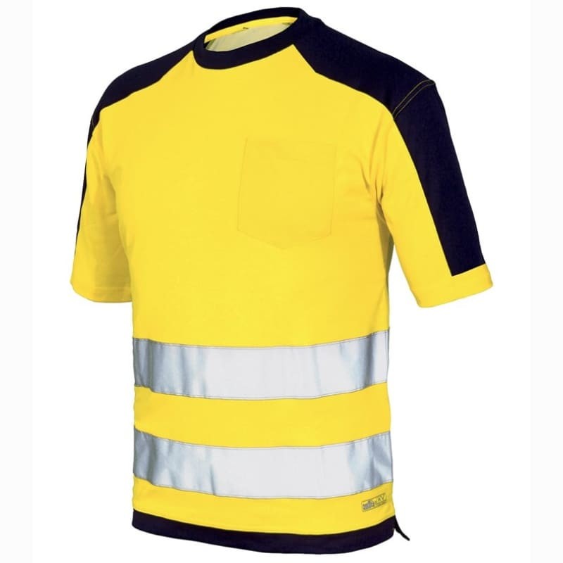 Fuori tutto - T-shirt Alta Visibilità ISSA LINE - 08186 Taglia M Colore Arancio Fluo Blu Navy