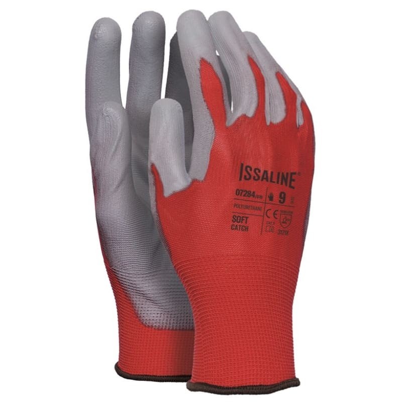 Fuori-Tutto 12 Paia - Guanti da lavoro in Poliuretano Spalmato PU - Issa Line 07284 colore Nero Taglia 8