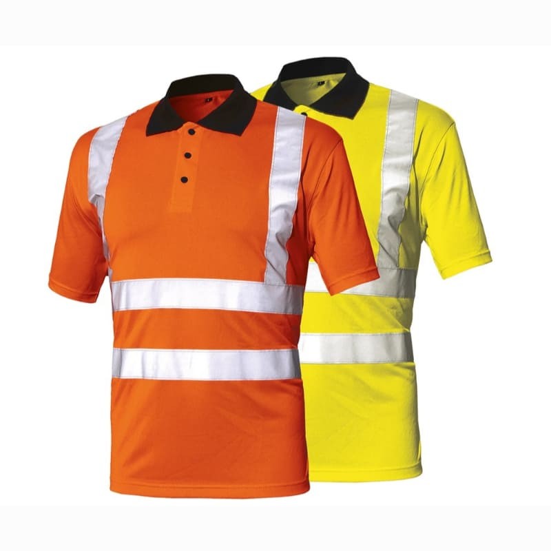 Fuori-tutto - Polo Basic Alta Visibilità ISSA LINE - 08184 taglia M Colore Giallo fluo