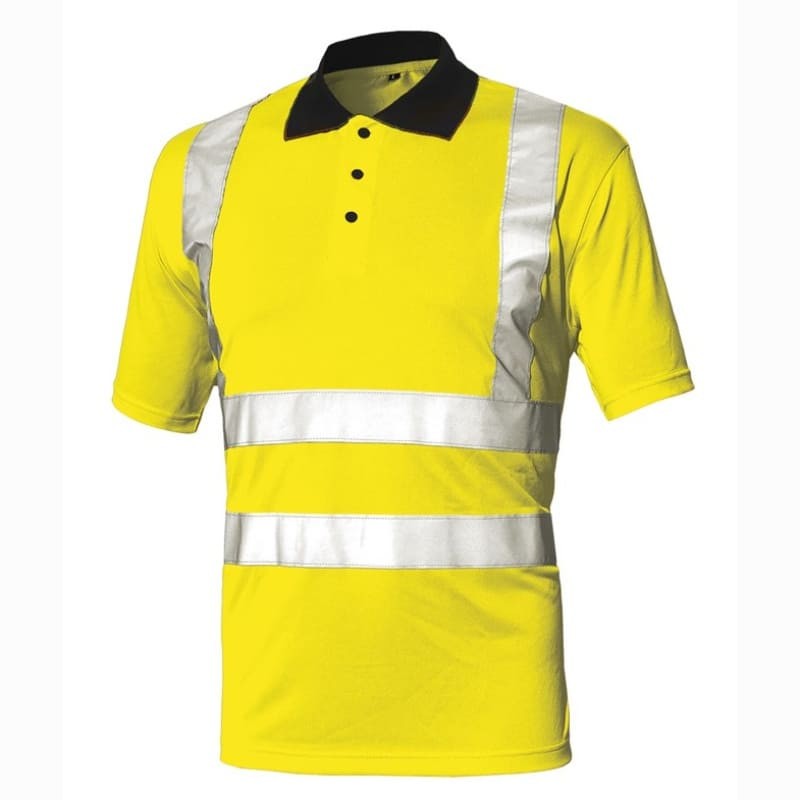 Fuori-tutto - Polo Basic Alta Visibilità ISSA LINE - 08184 taglia M Colore Giallo fluo