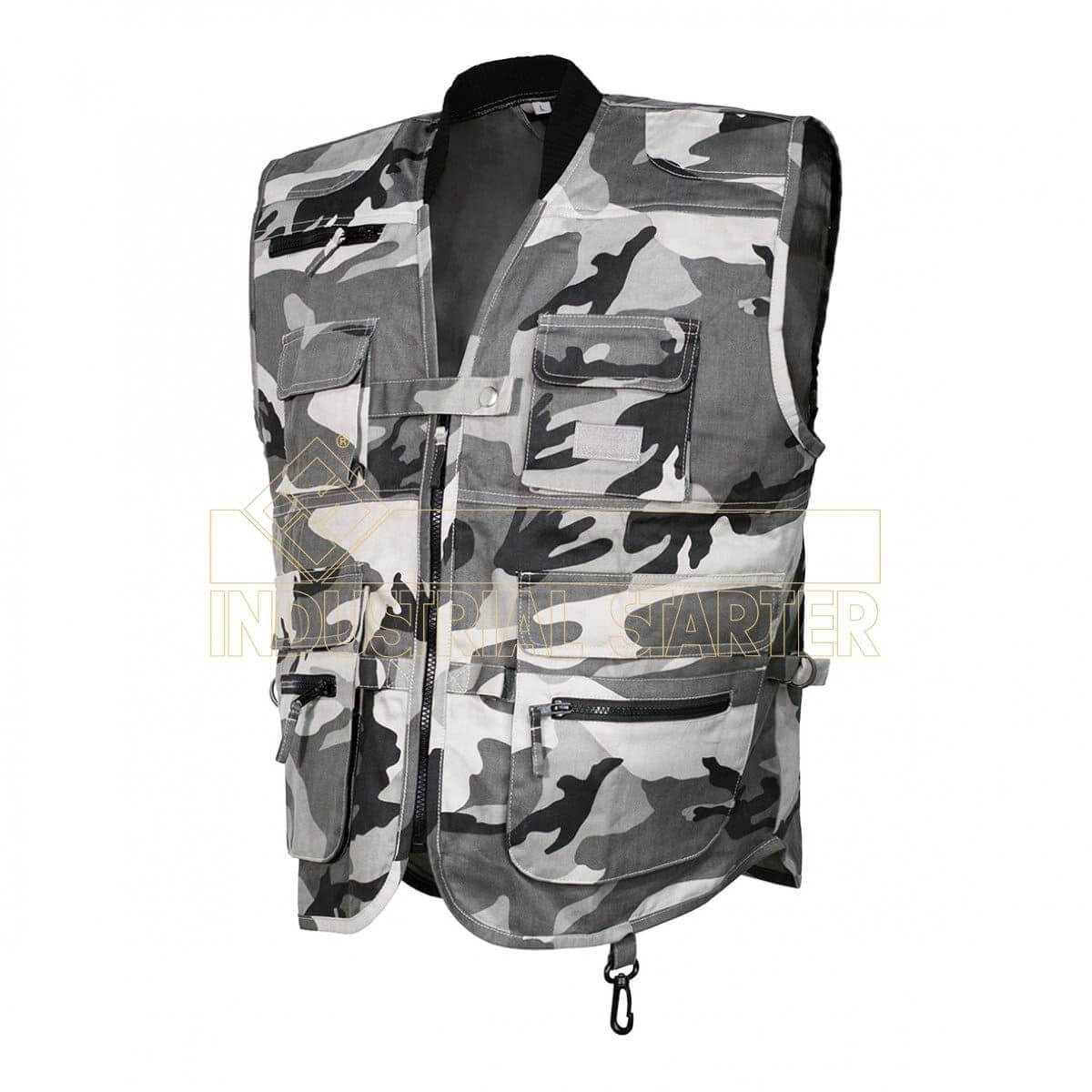 Fuori tutto - Gilet Mimetico ISSA LINE Multitasche 04019 Estivo 100% Cotone Taglia M