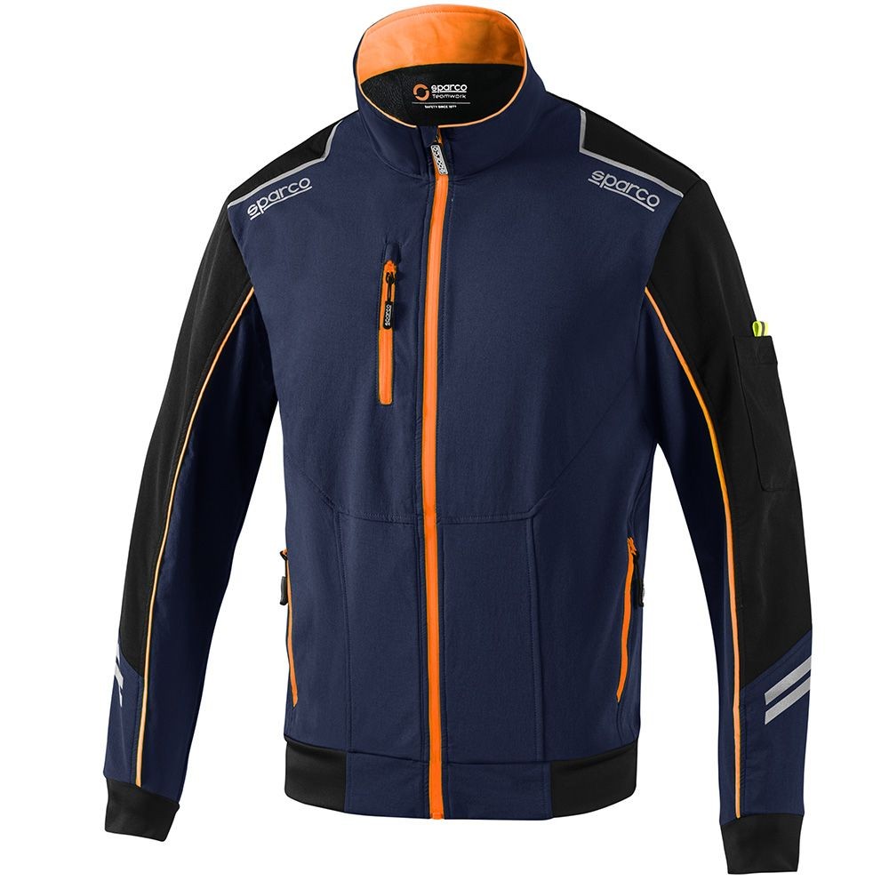 Fuori tutto - Giacca da lavoro Light-Shell Sparco Tech 02413 Taglia XL Colore Blu Navy Arancione