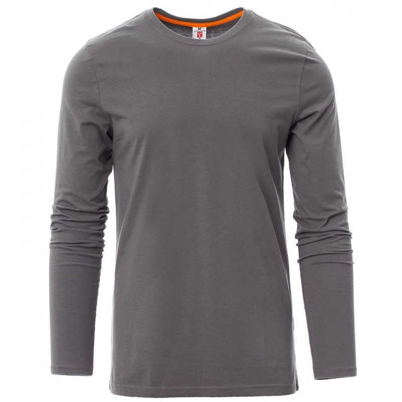 Fuori Tutto - T-shirt Girocollo a Manica Lunga in Cotone Pineta - Payper AY 7500 grigio smoke taglia M