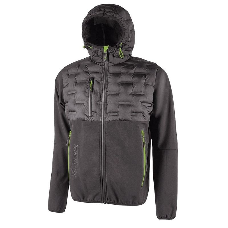 Fuori tutto - Giacca da Lavoro Softshell Stretch Elasticizzata U-Power Spock FU213DB colore black carbon taglia 2XL