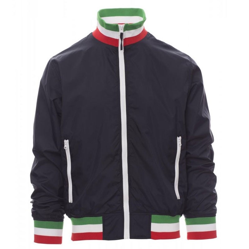Fuori tutto -Giubbino con Interno Foderato e Colletto ITALIA Nazione United - Payper AY 7265 taglia M blu navy/italia