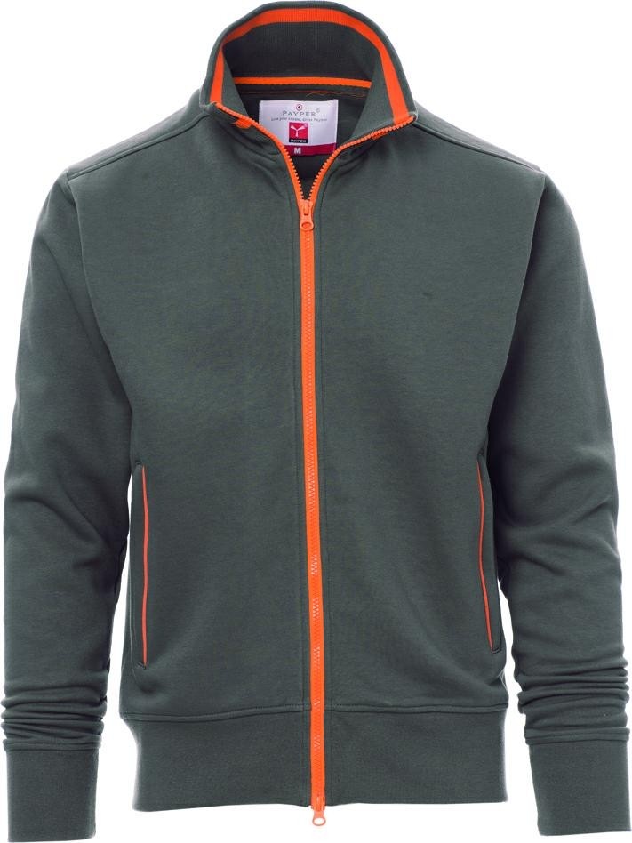 Fuori tutto -Felpa Zip Intera Sydney - Payper AY 7530 taglia L grigio melange/blu navy