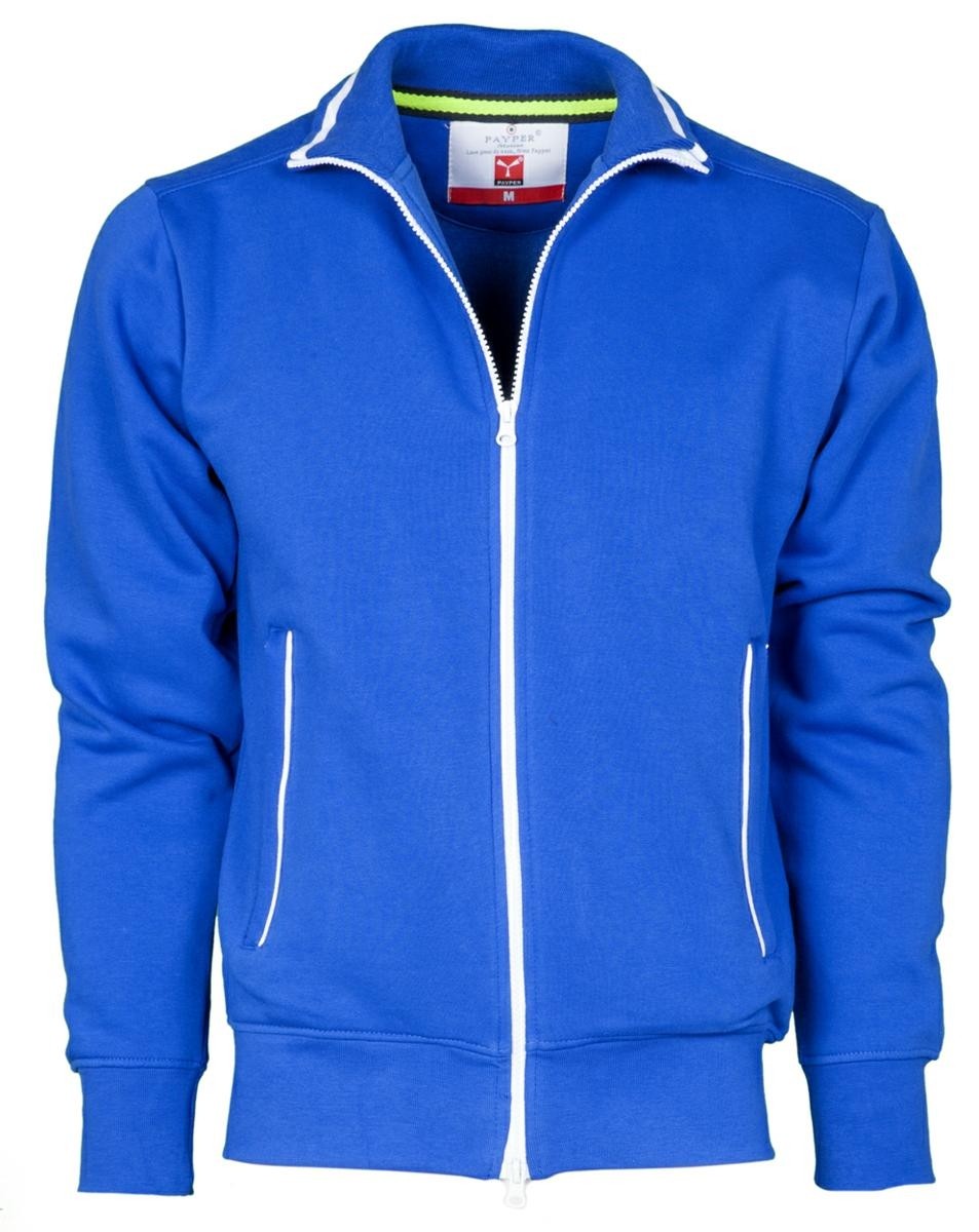 Fuori tutto -Felpa Zip Intera Sydney - Payper AY 7530 taglia L grigio melange/blu navy