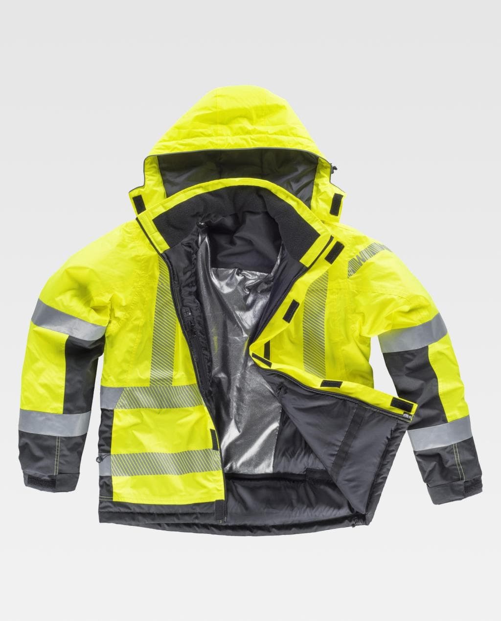 Fuori tutto - Giubbotto da Lavoro Imbottito Alta Visibilità S9261 - Workteam Colore YELLOW/GREY Taglia L