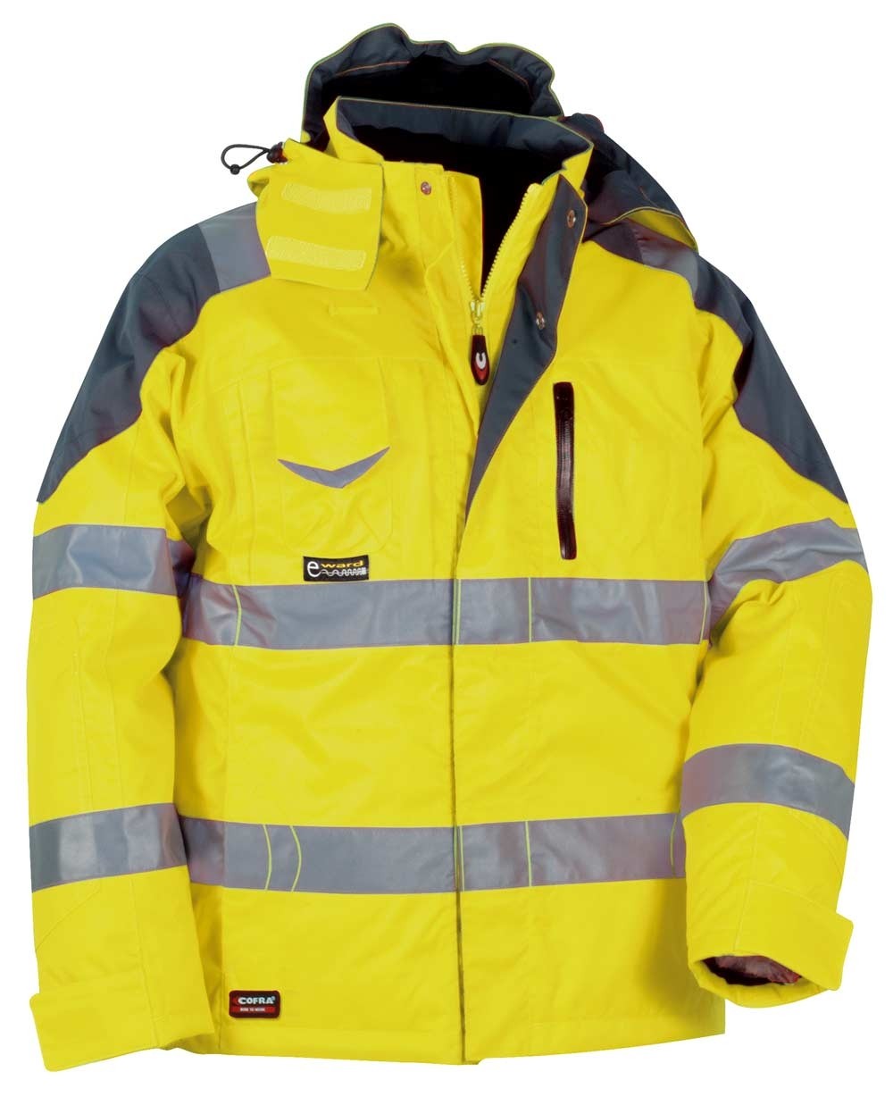 Fuori tutto - Giacca da Lavoro Alta Visibilità Cofra Rescue V017-0-00 taglia 52 colore giallo