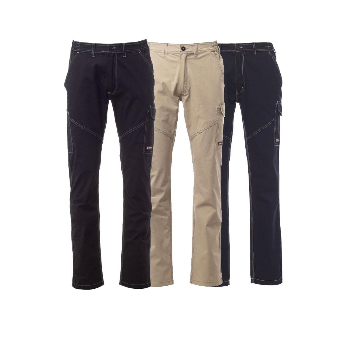 Fuori tutto-Pantalone Unisex da lavoro Stretch Multitasche Payper Worker Stretch Summer AY 7312 taglia 2XL nero