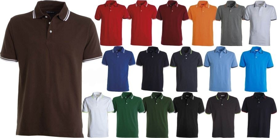 Fuori tutto - Polo da lavoro in cotone con Rinforzi e Cuciture Stretch Skipper - Payper AY 7438 colore navy bianco taglia M