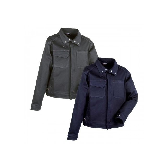 Fuori tutto - Giacca da Lavoro Stretch Elasticizzata Multitasche Cofra Breda V220-0-02 Taglia M Colore Blu Navy