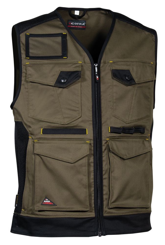 fuori tutto - Gilet da Lavoro Stretch Multitasche Cofra Kunir V616 colore navy taglia 44