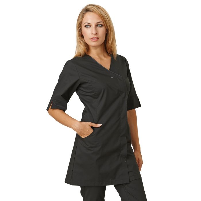 Fuori tutto - Camice da donna Jacky Beauty Siggi con chiusura a bottoni - 63CA0492/00-0001 taglia L colore nero