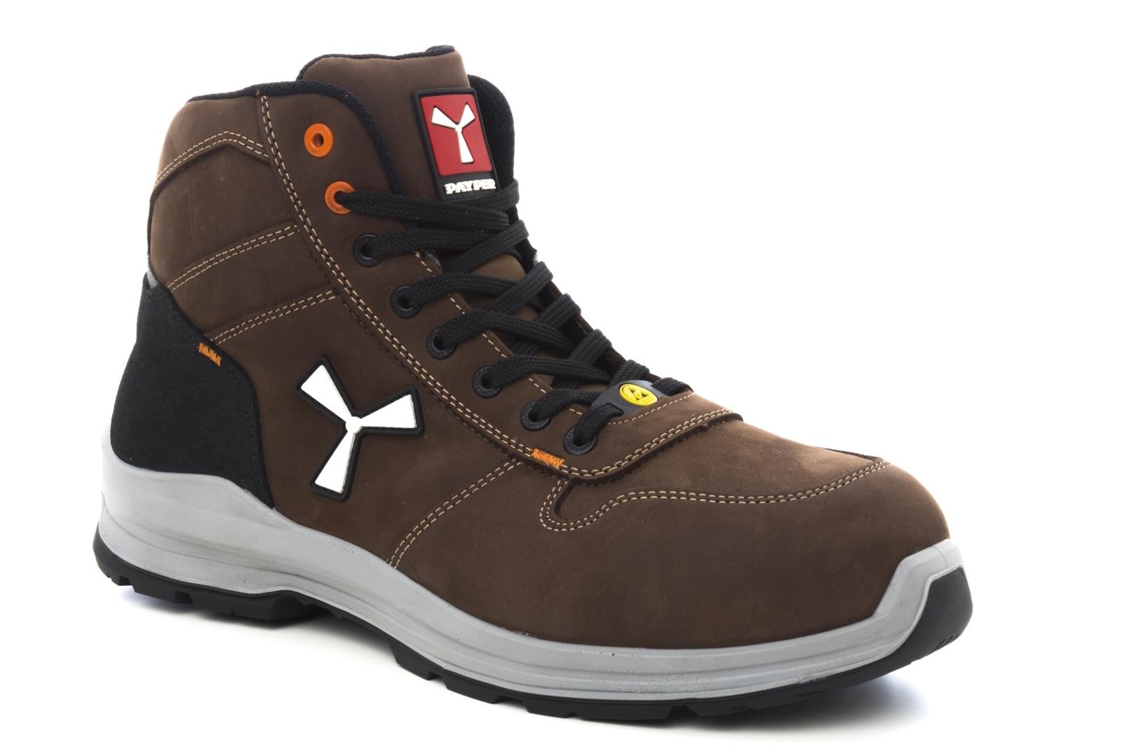 Fuori tutto - Scarpe antinfortunistiche Payper Get Force Mid Unisex S3 SRC ESD MID NABUK colore smoke cool numero 44