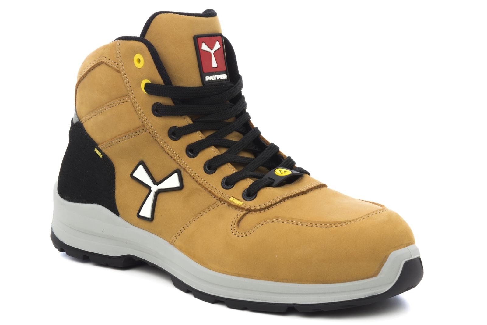 Fuori tutto - Scarpe antinfortunistiche Payper Get Force Mid Unisex S3 SRC ESD MID NABUK colore smoke cool numero 44
