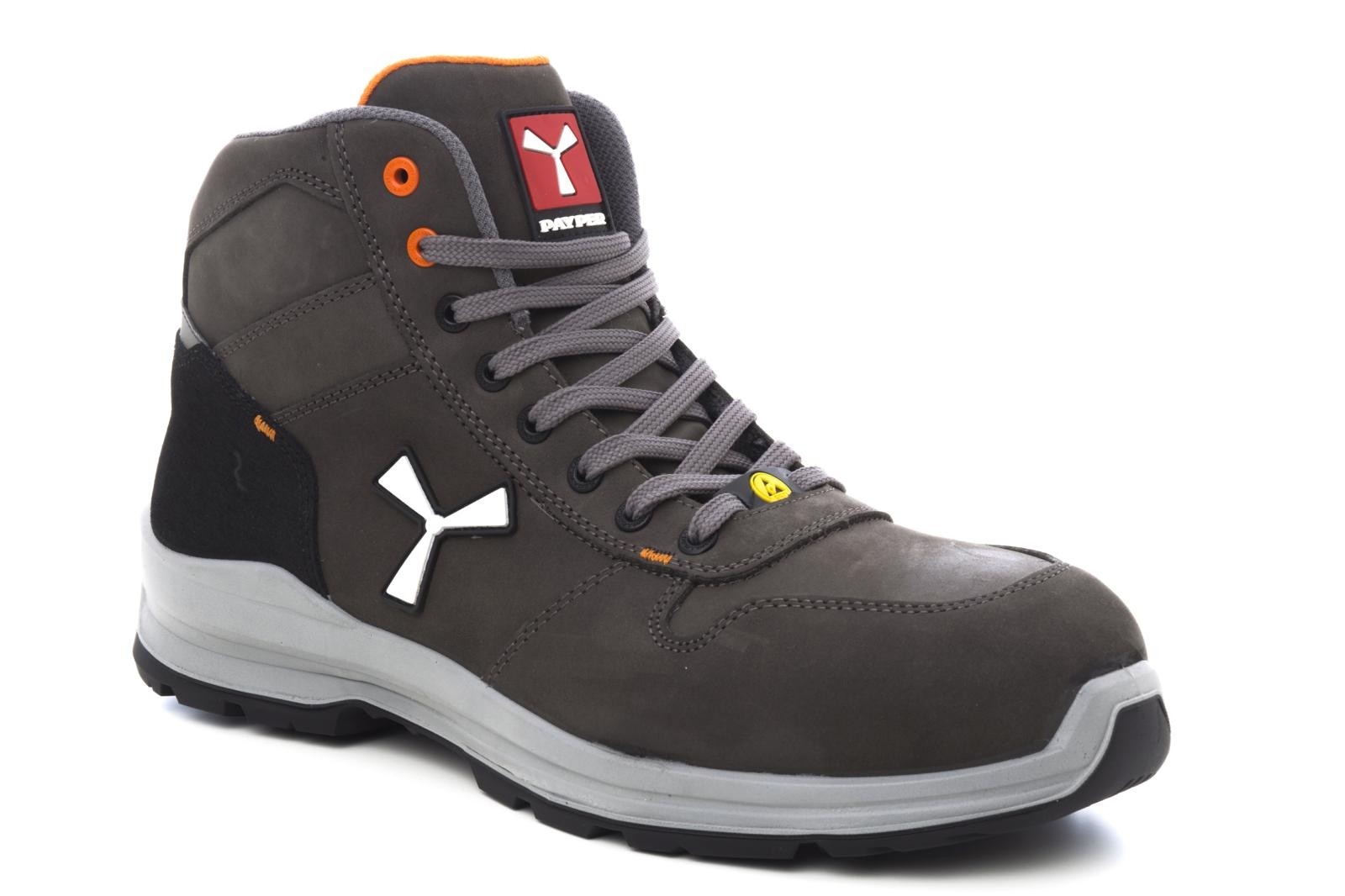 Fuori tutto - Scarpe antinfortunistiche Payper Get Force Mid Unisex S3 SRC ESD MID NABUK colore smoke cool numero 44