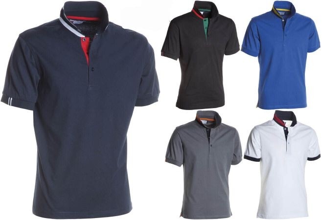 Fuori tutto - Polo Uomo Memphis Manica Corta con Nastro di Rinforzo Laterale - Payper AY 7414 Taglia 3XL Colore Blu Royal Giallo