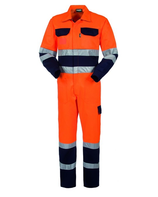Fuori tutto - Tuta da Lavoro Alta Visibilità Multitasche Rossini Hi-Vis A40130 Colore Arancione Taglia 3XL