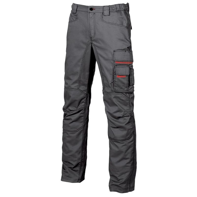 Fuori tutto - Pantaloni da Lavoro Multitasche U-Power Grin HY107DB colore grey meteorite taglia 44