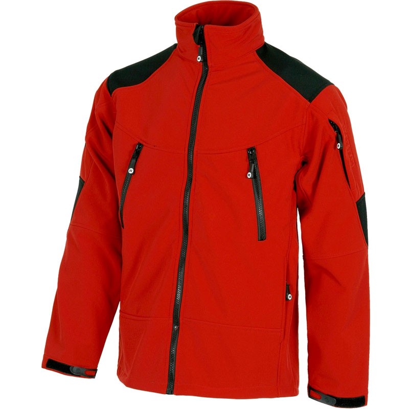 Fuori-Tutto Giacca Workshell multitasche combinata a collo alto - Workteam colore grigio/nero Taglia M
