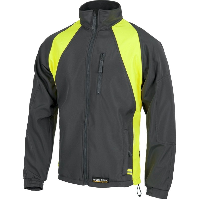 Fuori-Tutto Giacca Workshell combinata ad Alta visibilita - Workteam colore grigio/giallo Taglia 2XL
