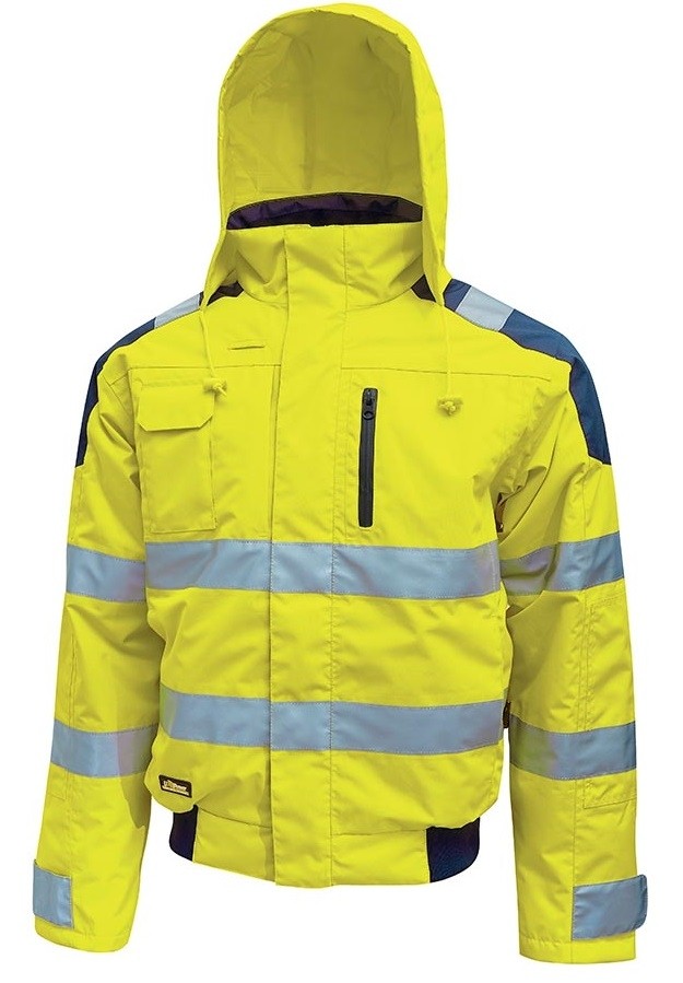 Fuori tutto - Giubbotto da Lavoro Alta Visibilità Antipioggia Multitasche U-Power Best HL160YF colore yellow fluo taglia 3xl