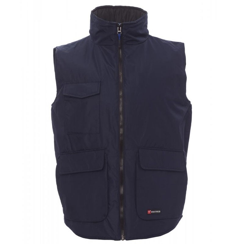 Fuori tutto -Gilet da Lavoro Multitasche con Interno Imbottito Wanted - Payper AY 7140 taglia L blu navy/blu royal