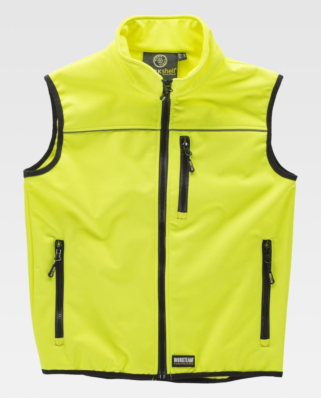 Fuori tutto - Gilet da Lavoro Softshell Stretch Alta Visibilità S9320 - Workteam Taglia m colore arancio