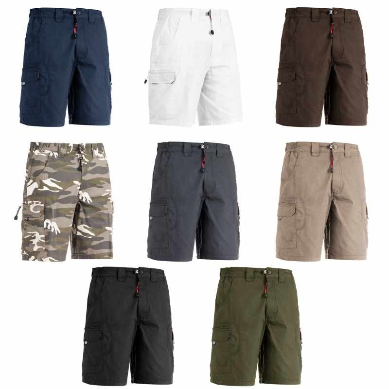 Fuori tutto - Bermuda da Lavoro 100% Cotone Multitasche Sottozero Muroa E0201 Taglia M Colore Khaki