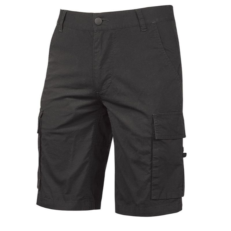 Fuori tutto - Bermuda da Lavoro Multitasche Elasticizzato U-Power Summer EY132BC taglia XL Black carbon