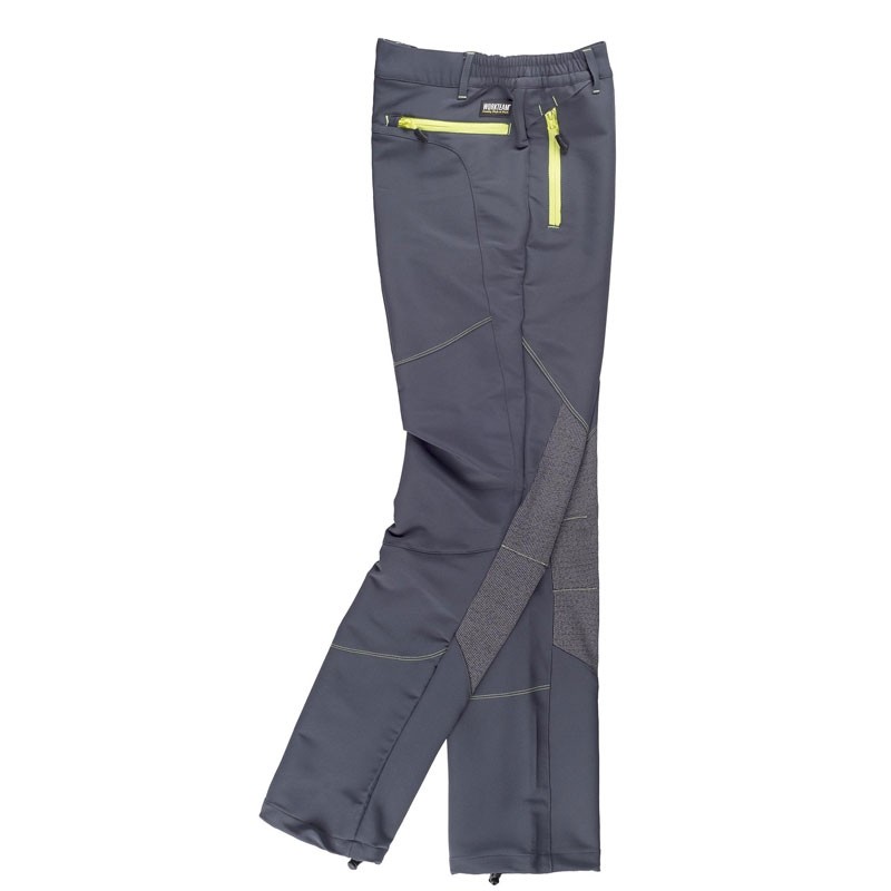 Fuori tutto - Pantaloni Workshell elasticizzati con tessuto Rip Stop - Workteam taglia 2xl colore marrone nero