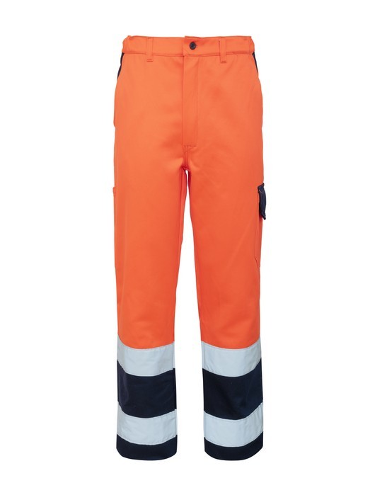 Fuori tutto - Pantalone invernale da Lavoro Alta Visibilità Multitasche Rossini Hi-Vis A00131 Colore Arancio Taglia L