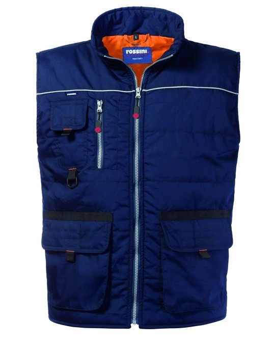 Fuori tutto - Gilet da Lavoro Multitasche Rossini Morgan HH218 Colore Blu/Nero Taglia 2XL