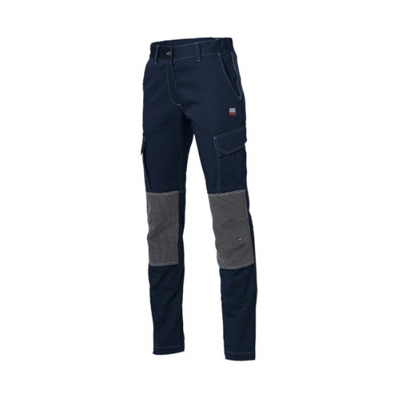 Fuori tutto - Pantaloni da Lavoro Multitasche Stretch Sirio da donna Siggi taglia XL colore Blu