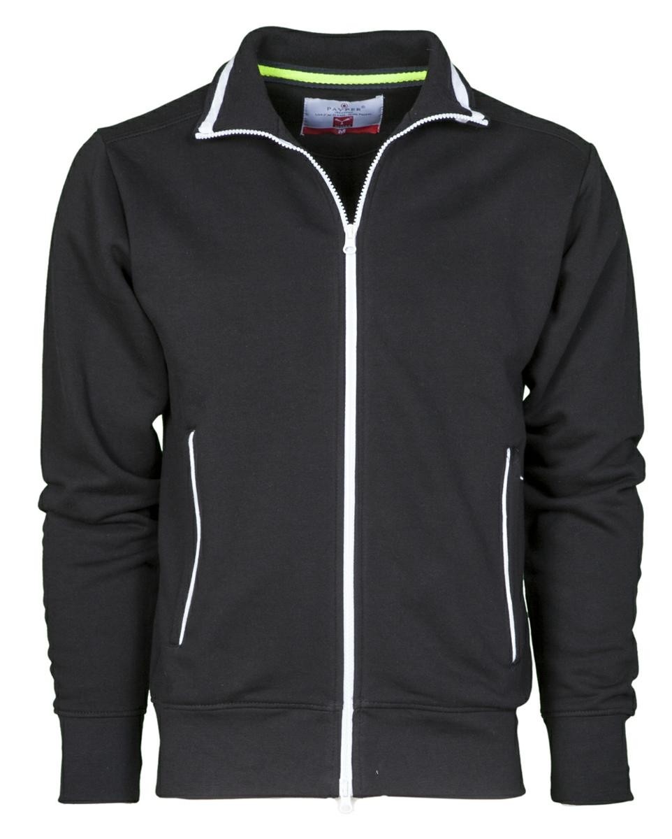 fuori tutto-Felpa Zip Intera Sydney - Payper AY 7530 taglia L nero/bianco