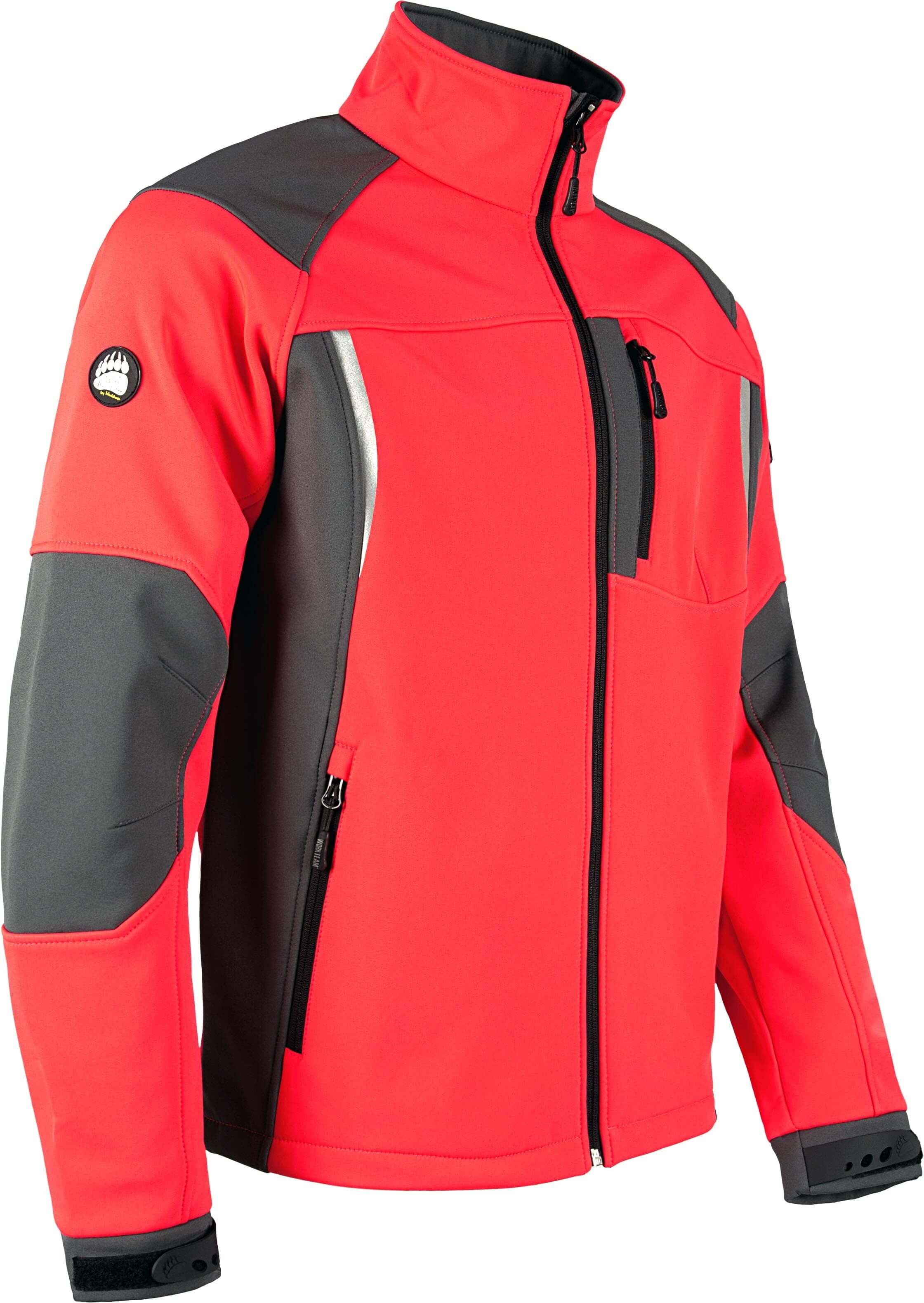 Fuori-Tutto Giacca Workshell combinata con cerniera in nylon - Workteam colore rosso/grigio Taglia M