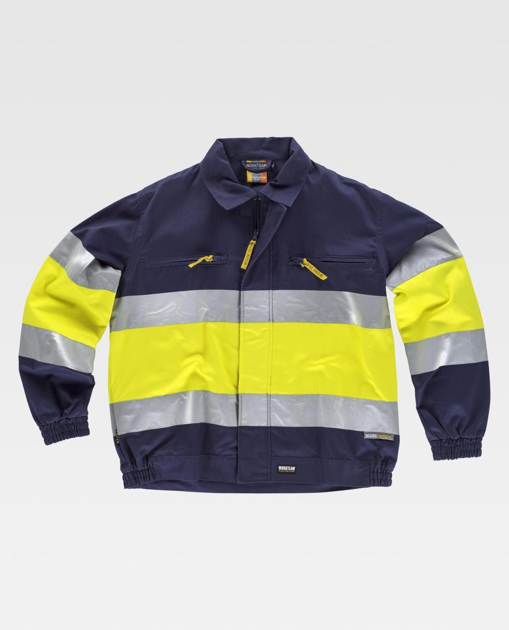 Fuori tutto - Giacca da Lavoro Combinata Alta Visibilità con Bande C4119 - Workteam taglia XL colore navy orange