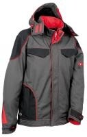 Fuori tutto - Giacca con Cappuccio da Lavoro Softshell Multitasche Cofra Tecka V415-0-02 colore antracite nero rosso taglia 48