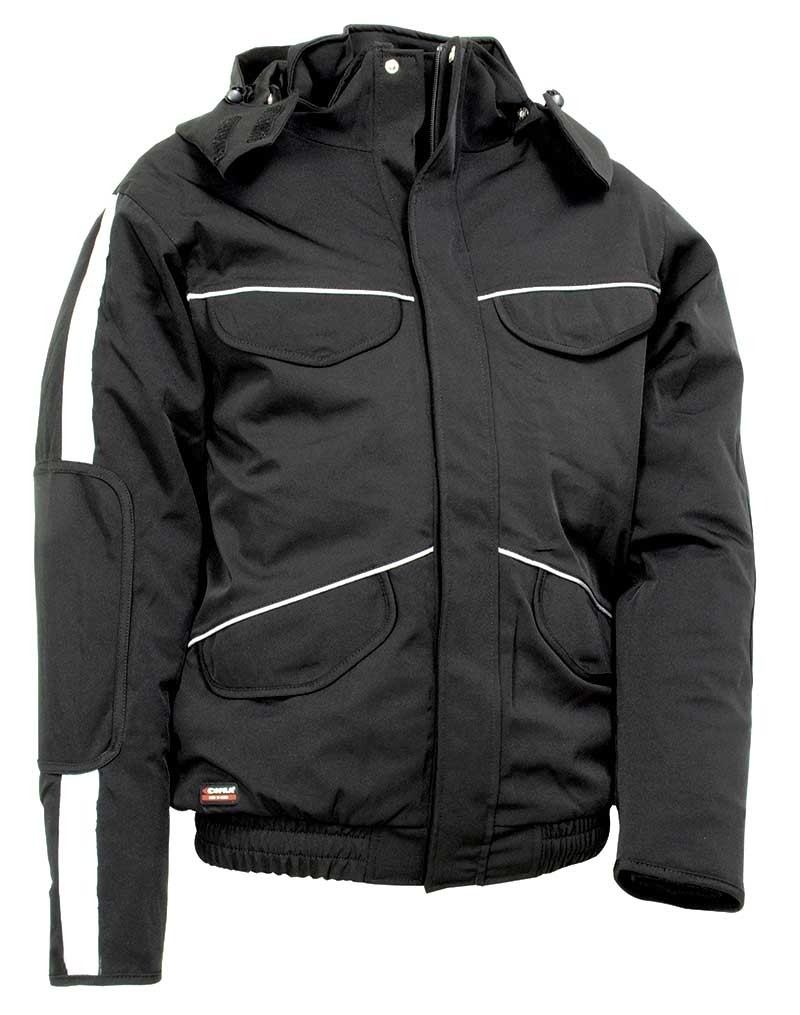 Fuori tutto - Giubbotto Imbottito da Lavoro Stretch Multitasche Cofra Strasbourg V094-0-00 taglia 50 colore Nero Antracite