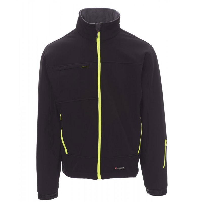Fuori tutto - Giacca Softshell Multitasche Ergonomica Bicolore Storm - Payper AY 7237 taglia 4xl colore blu navy blu royal