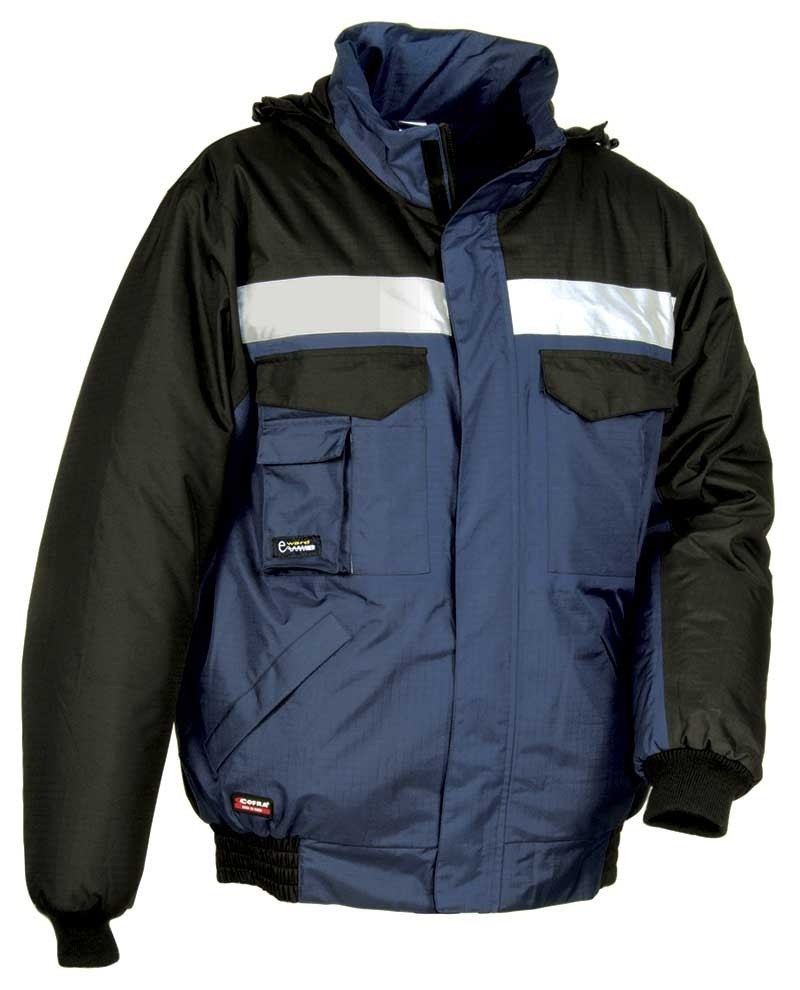 Fuori tutto - Giubbotto Imbottito da Lavoro Multitasche Cofra Gale V198-0-02 Colore navy nero Taglia XXL